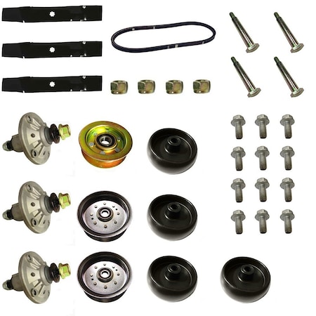 Aic Replacement Parts 48 Deck Rebuild Kit with Hardware Fits John Deere 145 & 155C Riding Mowers KT-LAB40-0003
